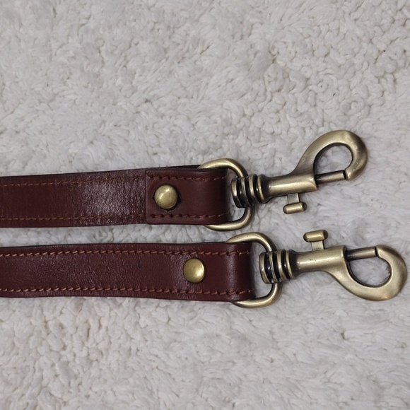 Brown Leather Shoulder Strap Adjustable 40 1/2"-46" L x 1" W #135-44 - Picture 11 of 16
